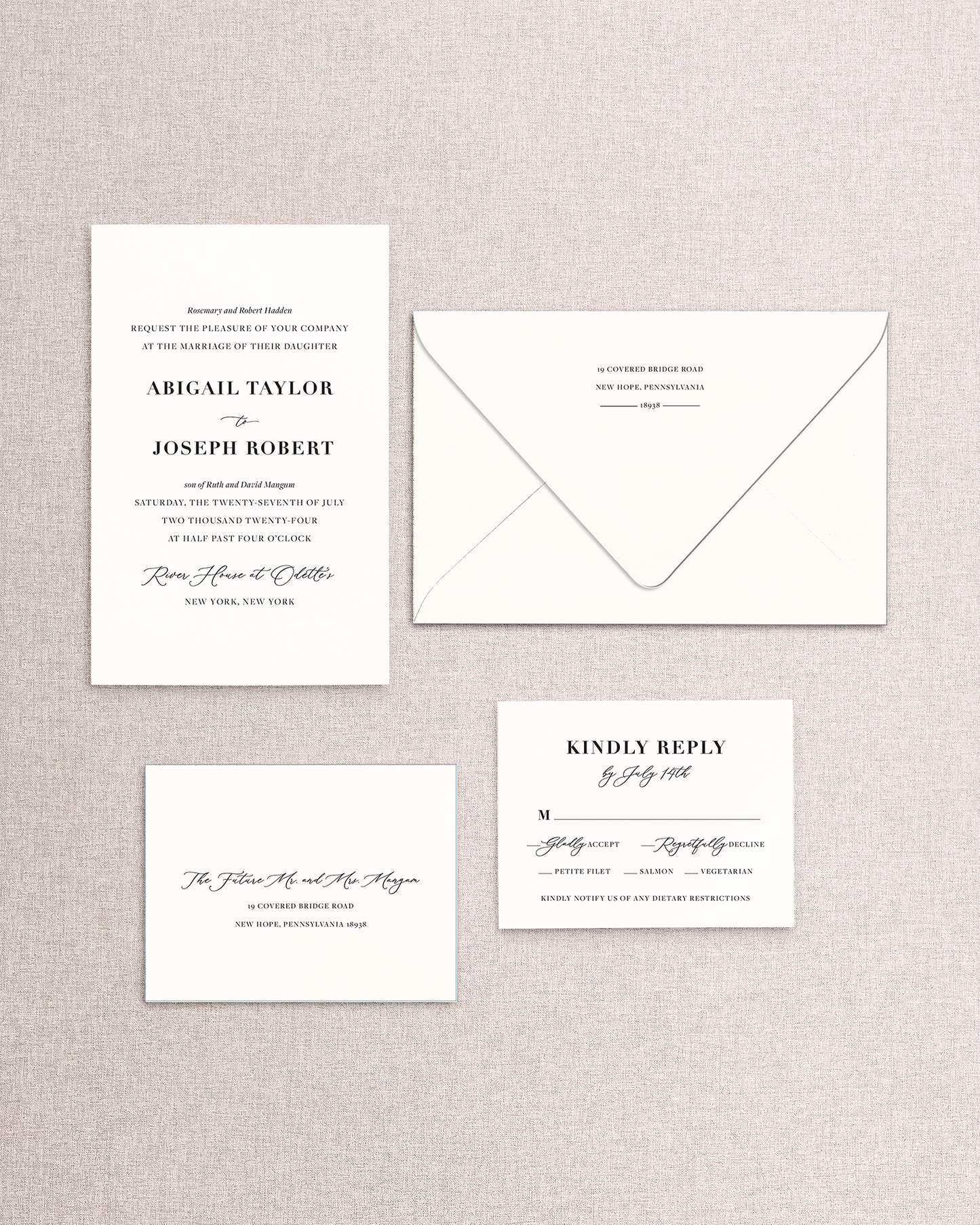 Abigail Invitation Suite - 4 Piece Package