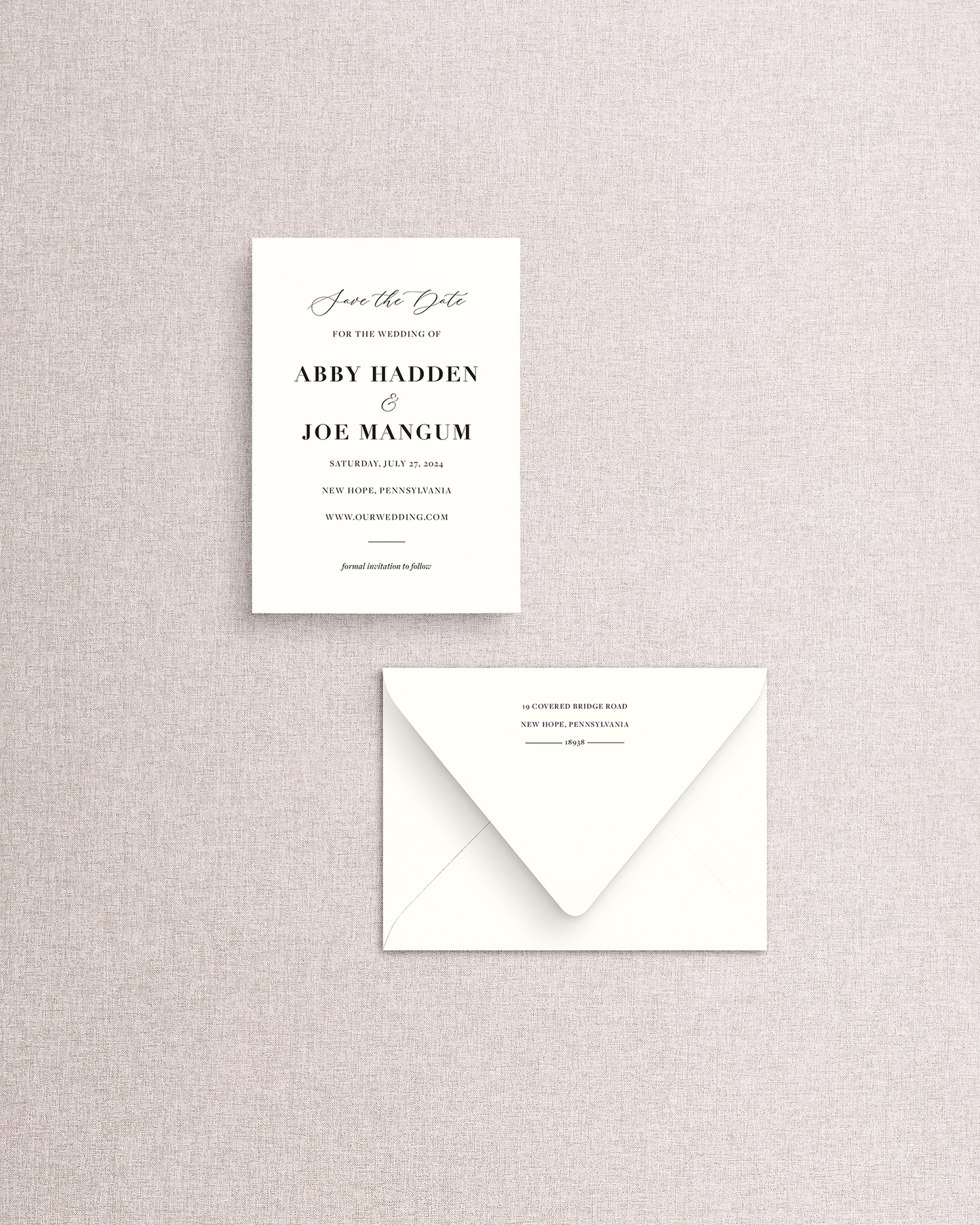 Sweet and Simple save the date