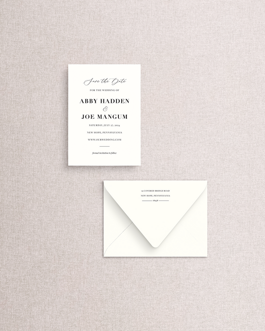 Sweet and Simple save the date

