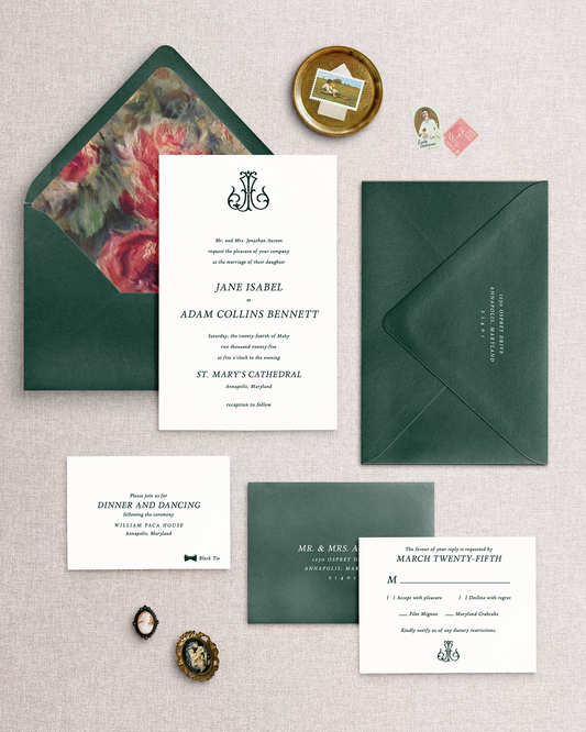 Jane Invitation Suite - 5 Piece Package