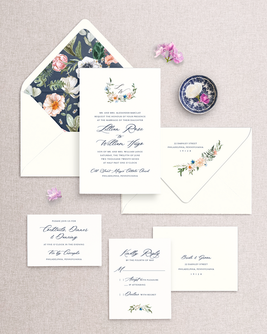Lillian Invitation Suite - 5 Piece Package